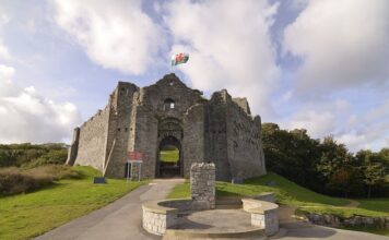 Oystermouth Castle conservation work